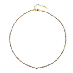 Zilveren halsketting met Champagne Diamanten
