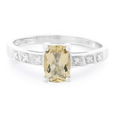Zilveren ring met een champagne kwarts