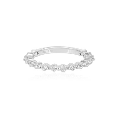 Zilveren ring met zirkonen