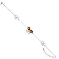 Zilveren armband met Baltische barnsteen