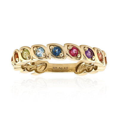 Zilveren ring met citrienstenen