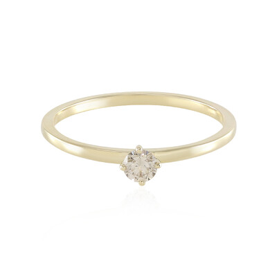 Gouden ring met een VS2 bruine diamant