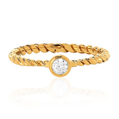 Zilveren ring met een witte topaas