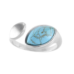 Zilveren ring met een turkoois