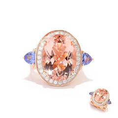 Gouden ring met een Madagascar morganiet (Dallas Prince Designs)