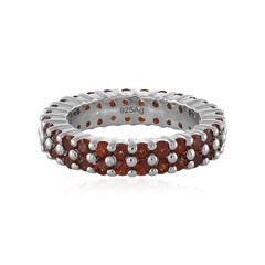Zilveren ring met Mozambique granaten