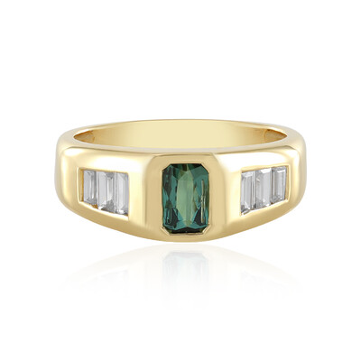 Zilveren ring met een groene Benedito toermalijn (Adela Silber)