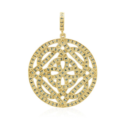 Zilveren hanger met Fancy diamanten