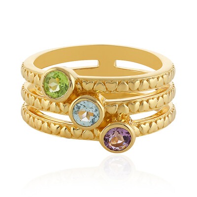 Zilveren ring met een hemel-blauwe topaas