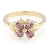 Gouden ring met Onverhitte Padparadscha Saffieren (AMAYANI)