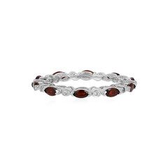 Zilveren ring met Mozambique granaten