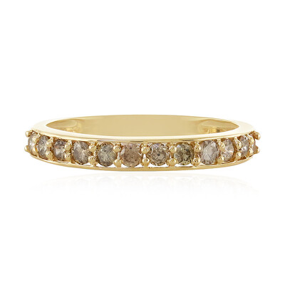 Gouden ring met I1 Bruine Diamanten