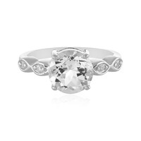 Zilveren ring met een witte topaas