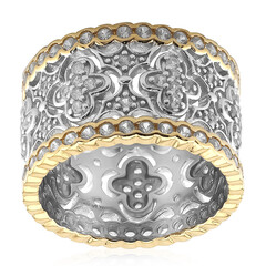 Zilveren ring met zirkonen