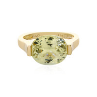 Gouden ring met een kanariegele kunziet