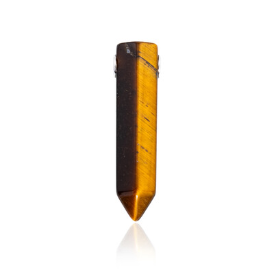 Zilveren hanger met een tijgeroog (MONOSONO COLLECTION)