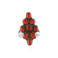 Zilveren ring met Rode onyxen (Desert Chic)