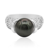Zilveren ring met een Tahiti parel (TPC)