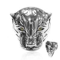 Zilveren ring met I2 Gele Diamanten