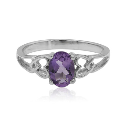 Zilveren ring met een amethist