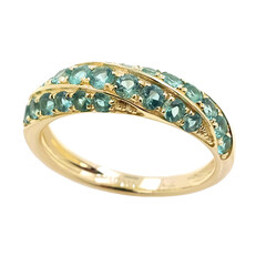 Gouden ring met AAA Zambia smaragden (de Melo)
