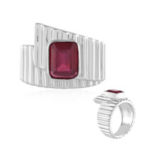 Zilveren ring met een Madagaskar Robijn (de Melo)