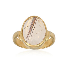 Zilveren ring met een rutielkwarts (Bali Barong)