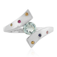 Zilveren ring met een hemel-blauwe topaas