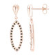 Zilveren oorbellen met Fancy diamanten