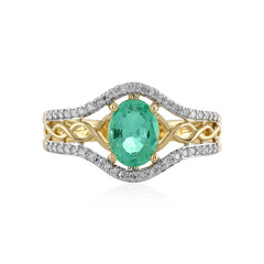 Gouden ring met een Columbiaanse smaragd (AMAYANI)