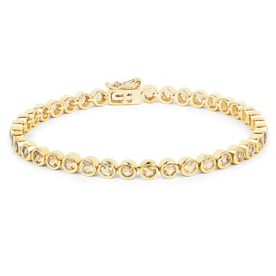 Zilveren armband met citrienstenen