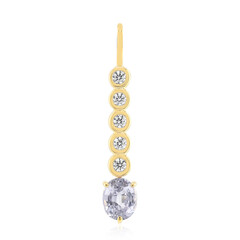 Gouden hanger met een paarse tulear saffier