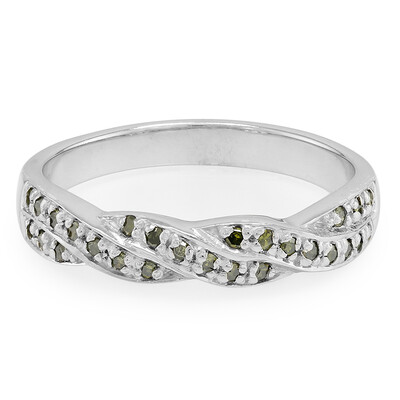 Zilveren ring met Fancy diamanten