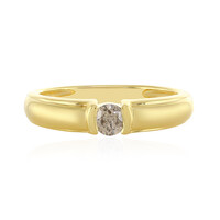 Zilveren ring met een I4 Champagne Diamant