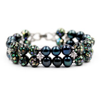 Zilveren armband met zoetwater kweekparels (Dallas Prince Designs)