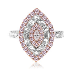 Gouden ring met een I1 Roze Diamant (CIRARI)