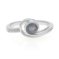 Zilveren ring met een spectroliet