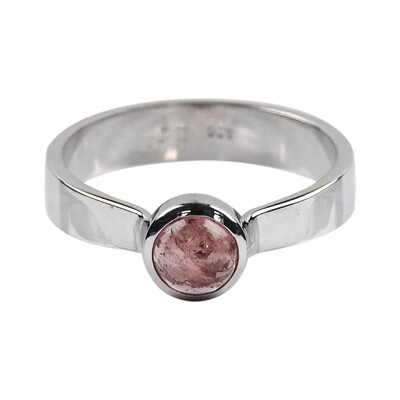 Zilveren ring met een toermalijn