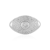 Zilveren ring met een zirkoon