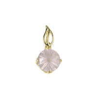 Gouden hanger met een rozen kwarts
