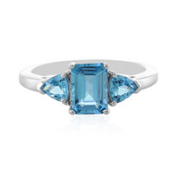 Zilveren ring met een Zwitsers-blauwe topaas