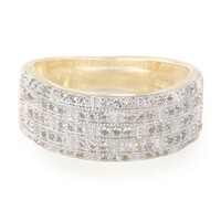 Zilveren ring met witte topaasstenen