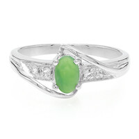 Zilveren ring met een keizerlijk chrysopraas