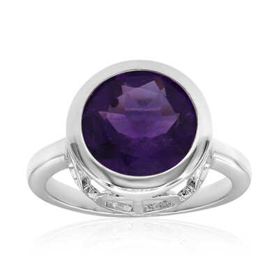Zilveren ring met een Zambia-amethist (MONOSONO COLLECTION)
