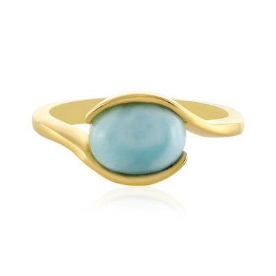 Zilveren ring met een larimar