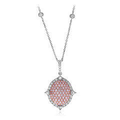 Gouden halsketting met I1 Roze Diamanten (CIRARI)