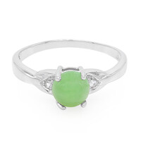Zilveren herenring met een keizerlijk chrysopraas