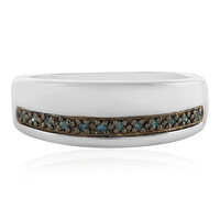 Zilveren ring met I3 Champagne Diamanten