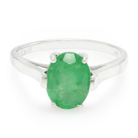 Zilveren ring met een Bahia-smaragd
