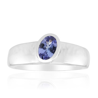 Zilveren ring met een tanzaniet (Pallanova)
